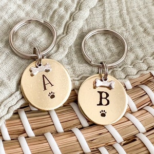 Custom Initial Dog Tag - Deep Engraved Brass Dog Tags