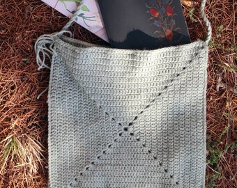Handgemachte Grüne Crochet Grandma Square Schultertasche