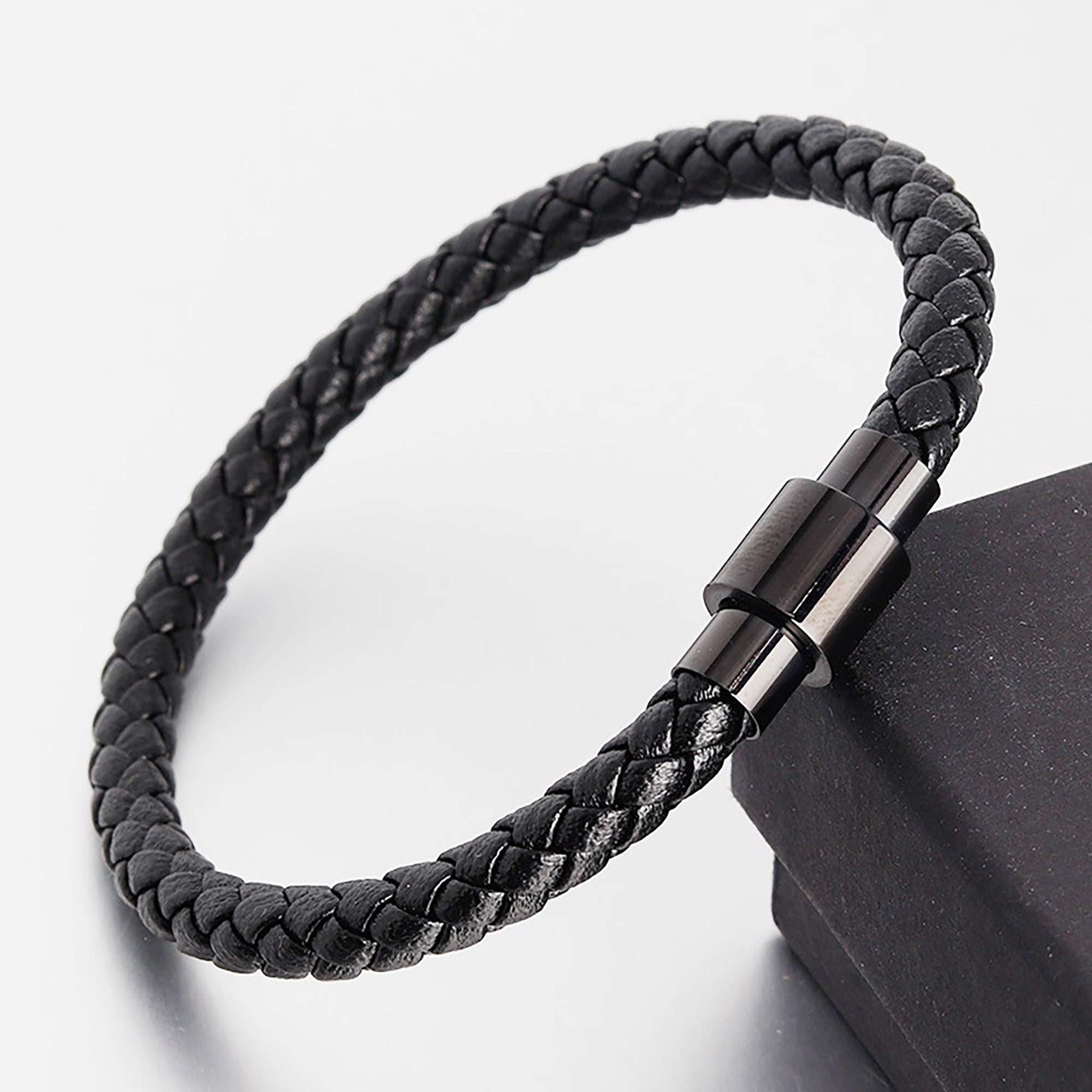 18.5cm Men's Genuine Leather Bracelet Etsy