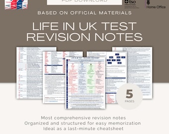 Life in the UK Test - revision notes