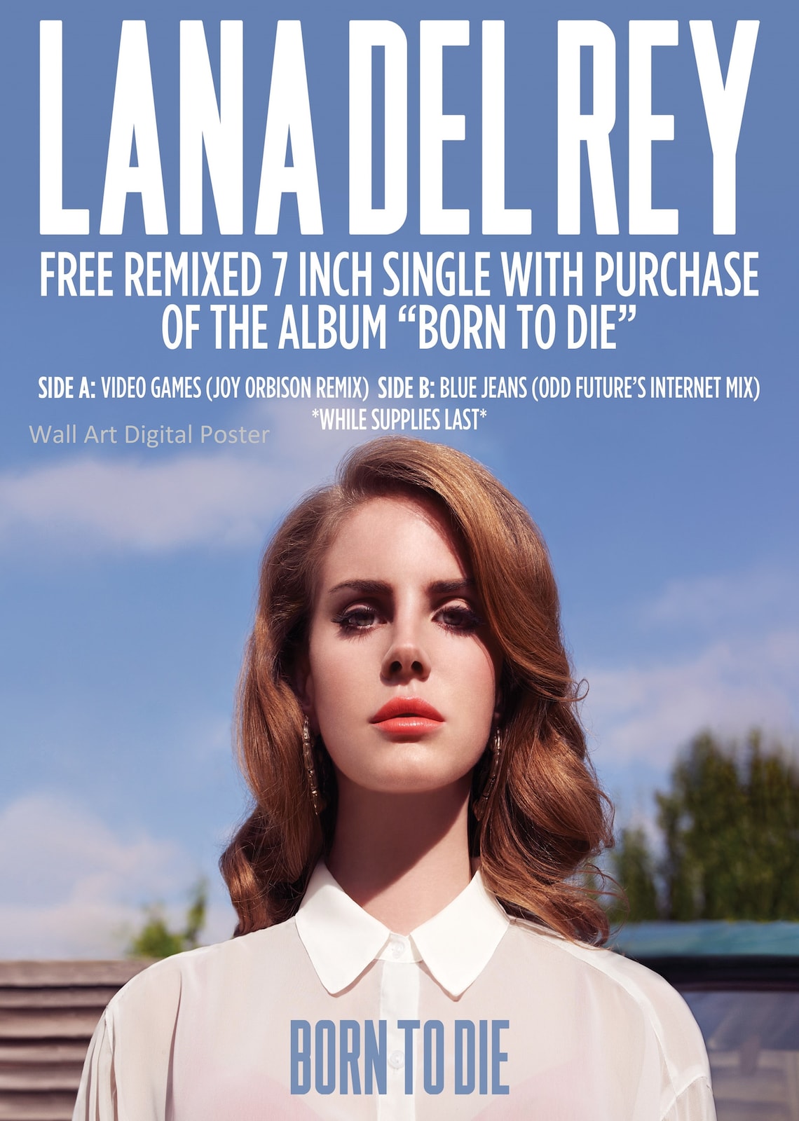 Lana Del Rey music poster digital download Wall Art Digital Etsy