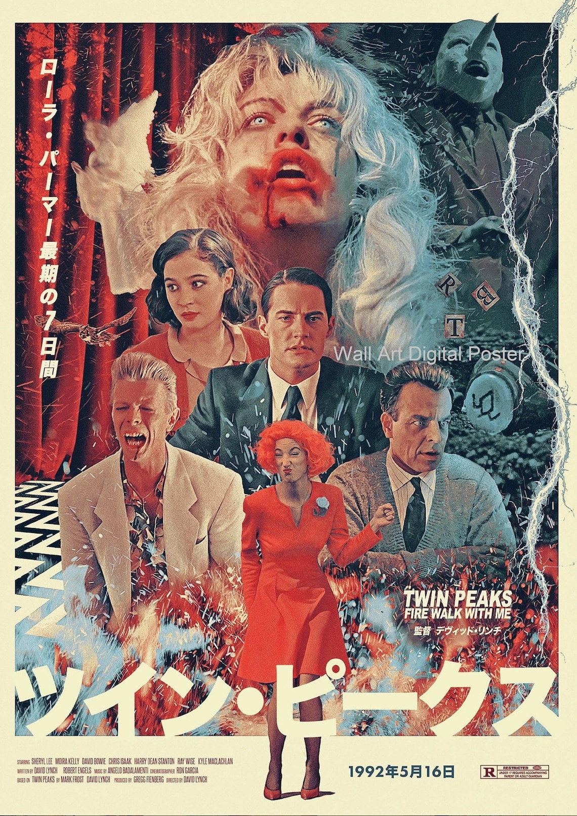 Twin Peaks Fire Walk With Me Movie poster Twin Peaks Wall Etsy Twin Peaks Fire Walk With Me Movie poster Twin Peaks Wall Etsy