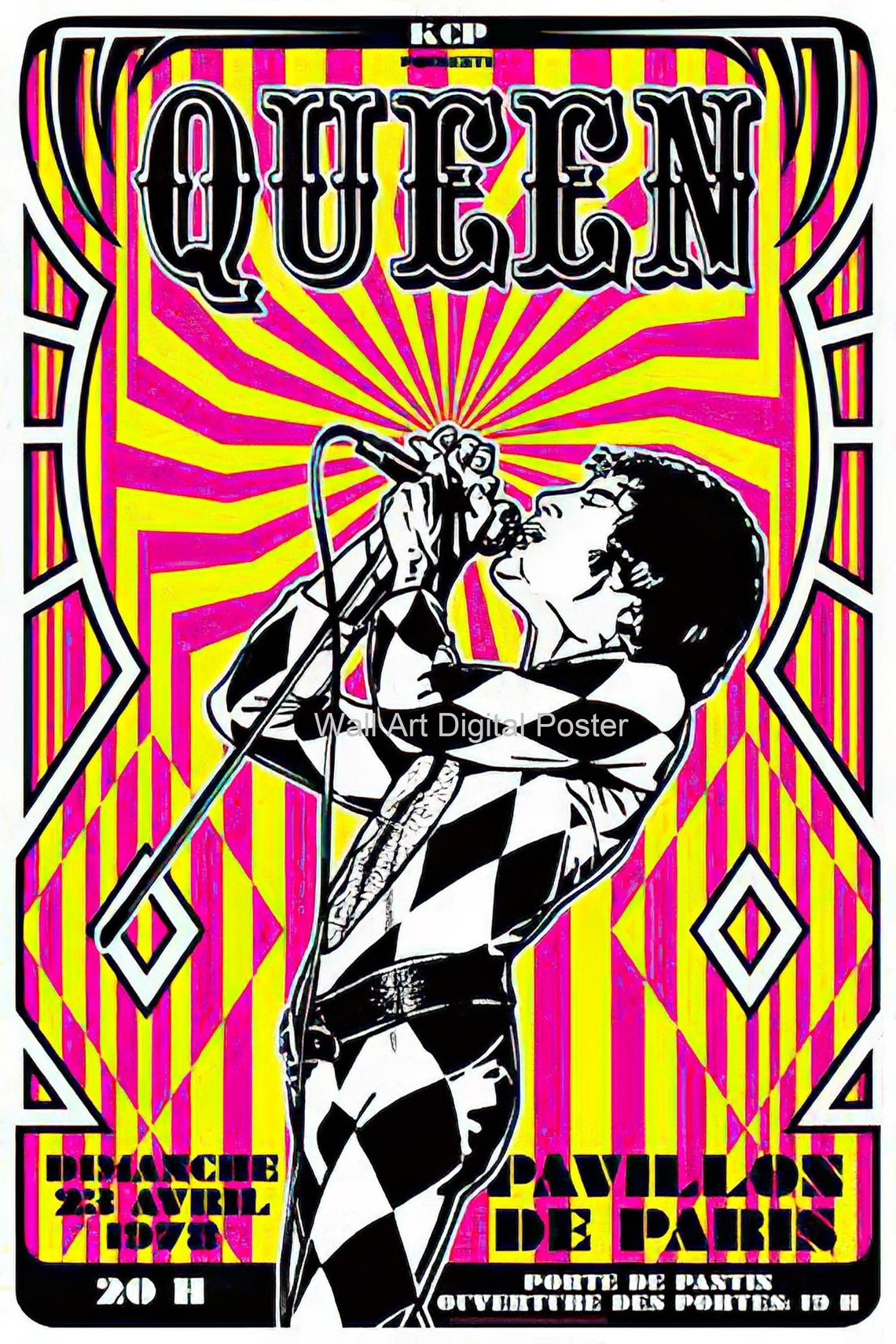 Queen Poster Konzert in Paris Poster Reproduktion Fan Art Etsy