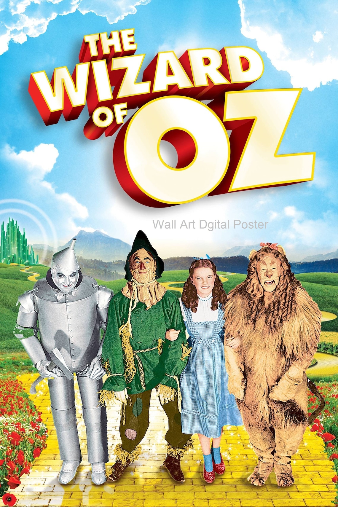 The Wizard of OZ Movie Poster. Digital downloadable poster. Etsy
