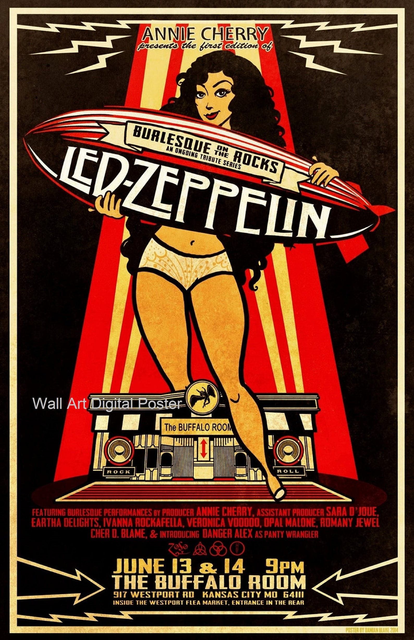 Led Zeppelin concert poster
