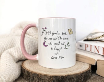 Oscar Wilde Book Quote Mug// book lovers gift, bookish mug, cosy mugs, cosy mug, autumn mugs