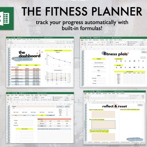 The Fitness Planner for Excel - UNDATED Digital Planner - 12 Week Challenge Template, Tables, Trackers