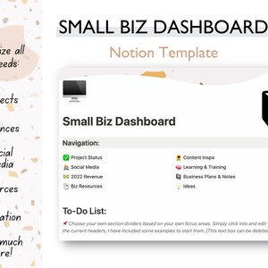 Small Business Dashboard - Vorstellungsvorlage für Unternehmensorganisation