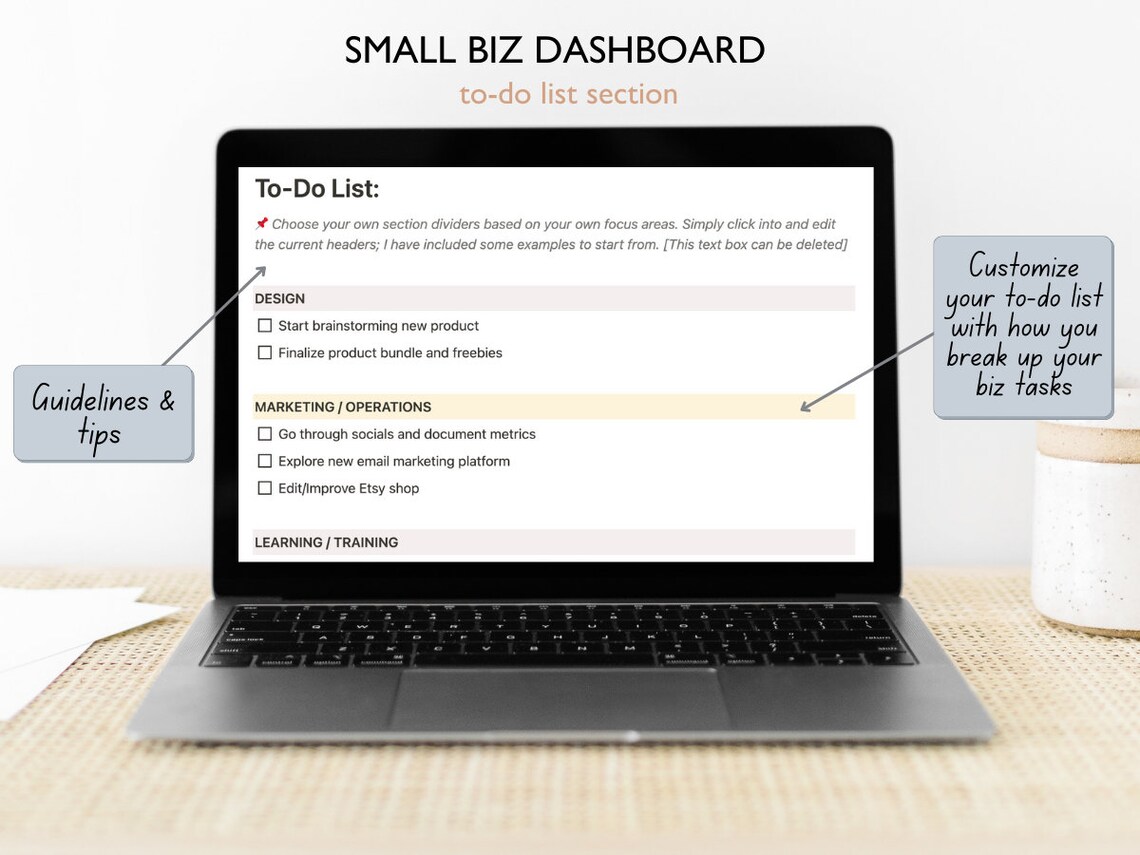 Small Business Dashboard - Notion Template for Business Organization - Etsy