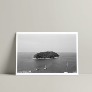Téléchargement numérique instantané Photo Print de 'Thailand Beach' Shot en noir et blanc sur 35mm (Grand Format / tailles jusqu’à A4)
