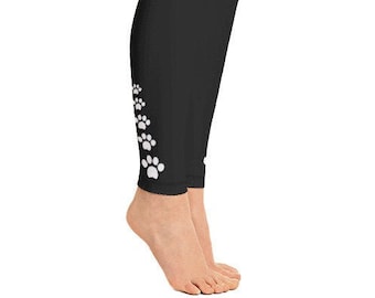 AlvaQ Womens Dog Paw Print Drawstring Workout Yoga Joggers Pants High Waist Solid Stretch Sweatpants Lounge Pants