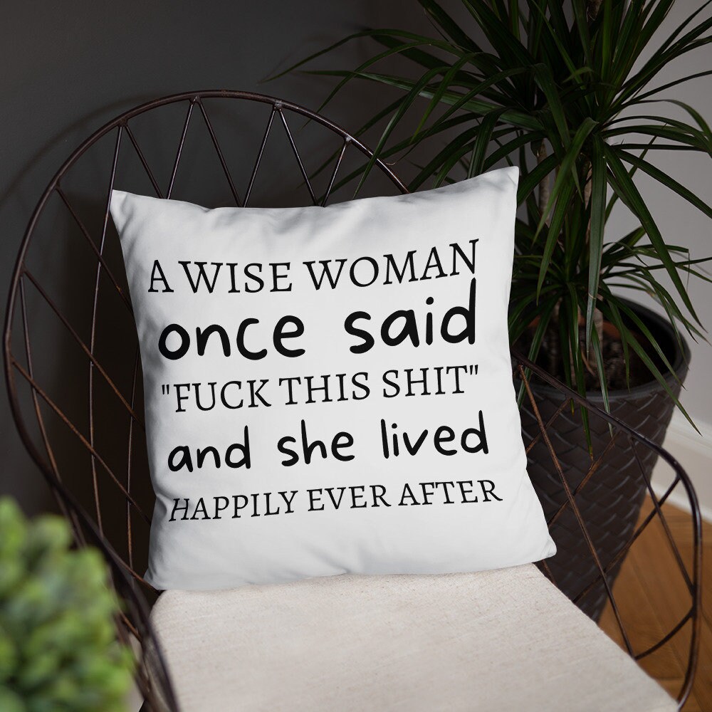 Woman's Rude Joke Throw Pillow Decorative Pillows Gift Etsy
