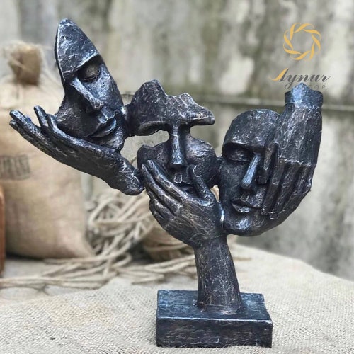 Three Wise Sculpture, See no evil Hear no evil Speak no evil Statue Figurine, Three wise monkey, Nordic Three Wise, Office shops Decor, Home Decor