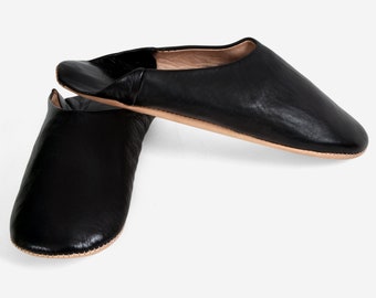 leather indoor slippers