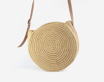 raffia bag round