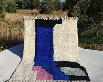 Rajila | Authentic Beni Ourain 6x10 Soft Moroccan Rug | Handmade Berber Wool Carpet | 6'70x10'13 Ft | 204x309 cm