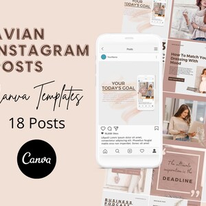 Feminine Instagram Posts|Canva Instagram Post |Feminine Instagram Template|Canva Templates|Instagram Posts|Canva Instagram Post