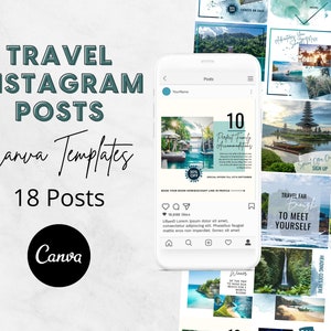 Travel Instagram Post Template|Canva Instagram Post Template|Travel Instagram Template|Canva Templates|Instagram Posts|Canva Instagram Post