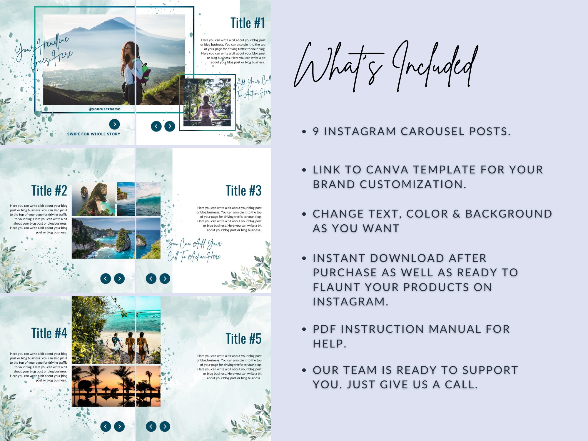 Instagram Carousel Template|travel Carousel|canva Instagram Carousel ...