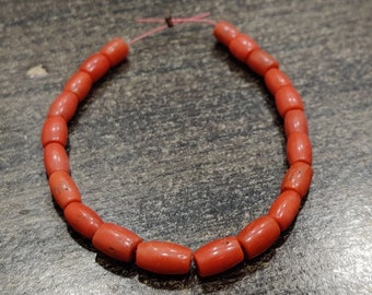 Coral Cabochons Beads 9--4 MM Beads F190 16Inches Strand 100/% Natural Italian Coral Beads-Red Coral Button Shape Coral Beads BIG SIZE !