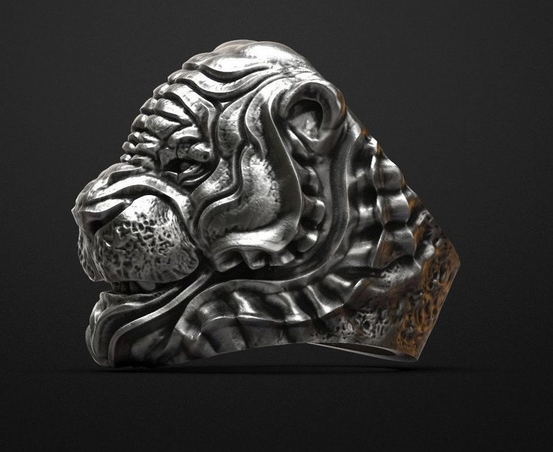 Tigers Head Ring Animal Rings Animal Jewelry Statement Rings Chunky Rings Animal Ring men tiger ring 925 sterling silver tiger ring