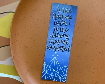 To The Stars Who Listen Bookmark Etsy
