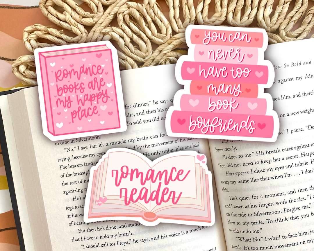 Romance Reader Vinyl Sticker Set - Book Boyfriends, Fictional, Happy ...