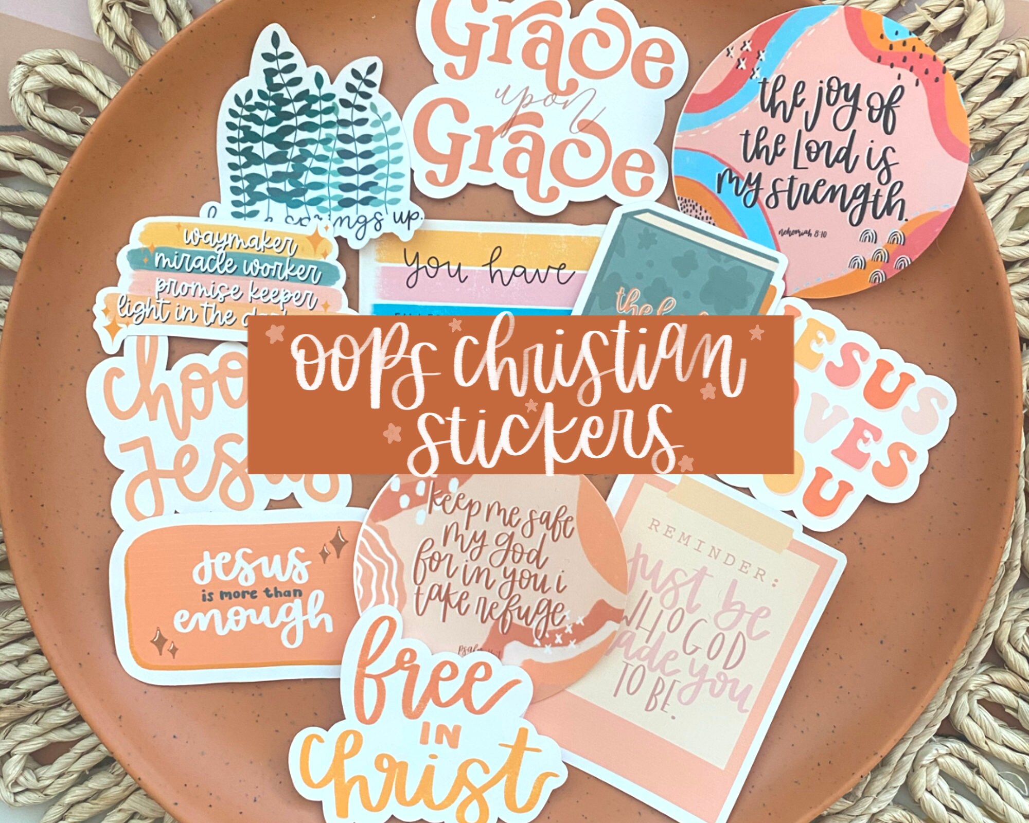 50Pcs Inspirational Christian Stickers, Bible Verse Faith Stickers,  Religious Jesus Motivational Stickers For Water Bottles, Christian Easter  Gifts Fo