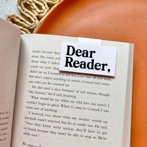 Dear Reader Magnetic Bookmark - Reader, Book Lover, Present, Gift for Friend, Christmas Present, Era