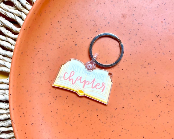 Just One More Chapter Keychain Aesthetic Car Keys Gift 