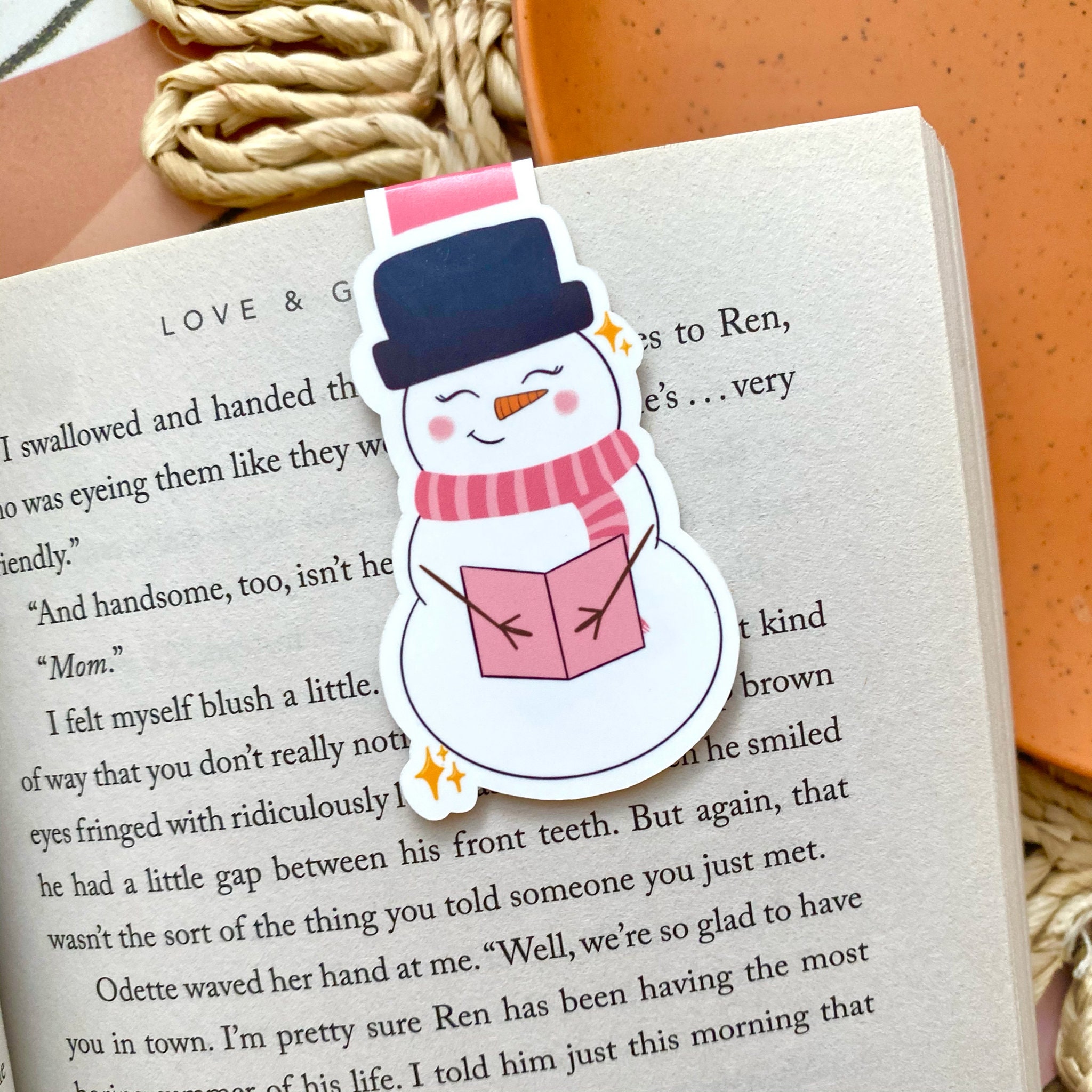 Pink Christmas Magnetic Bookmark Set - Christmas, Winter, Santa, Gnome, Candy, North Pole, Set or Individual, Bookish Gift, Xmas, Cute