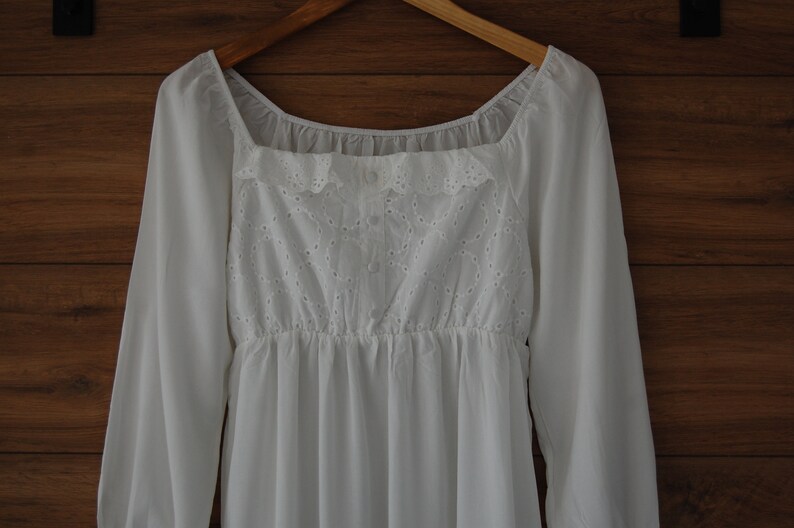 Folk Peasant Nightgown Vintage French Nightdress Embroidered Etsy