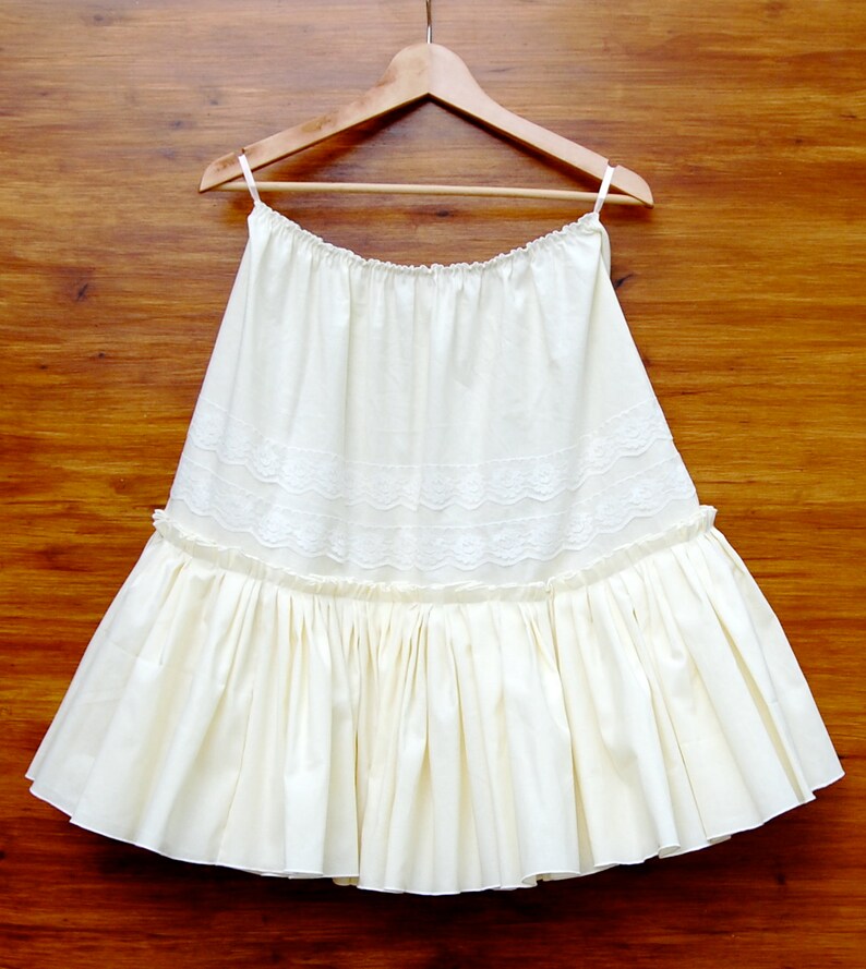 Cream Cotton Petticoat Cotton Underskirt Rockabilly Etsy