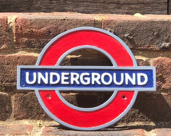 London Underground Cast Iron Sign/Plaque (Reproduction)