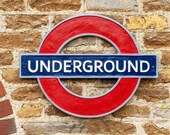 London Underground Cast Iron Aluminium Sign Plaque (Reproduction)