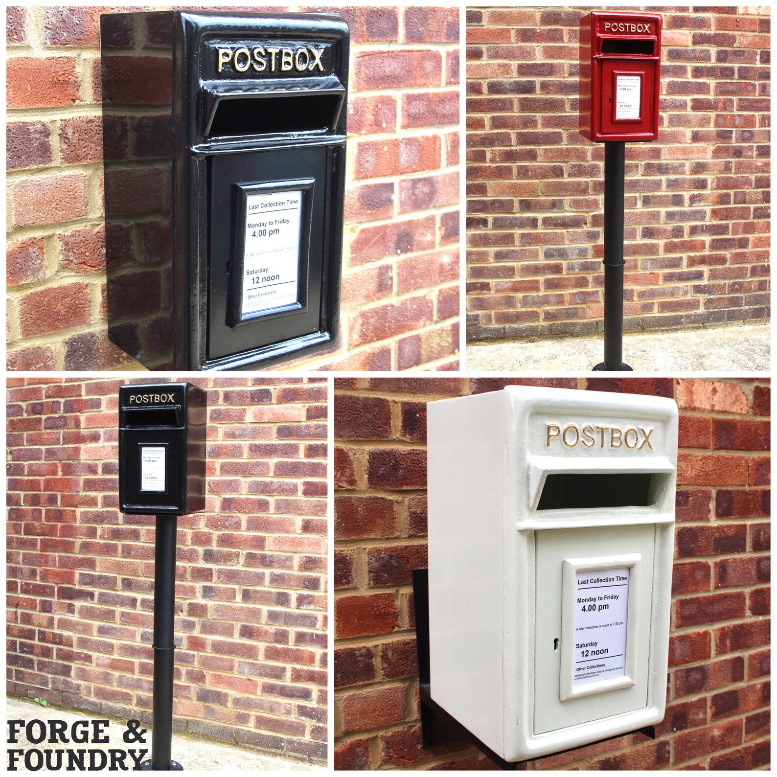 Post Box Letterbox Cast Iron Mail Box Wall Mounted or Stand Etsy