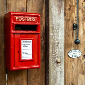 Red Wall Mounted Mailbox Letterbox Post Box