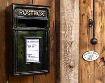 Black Metal Mailbox Letterbox Post Box