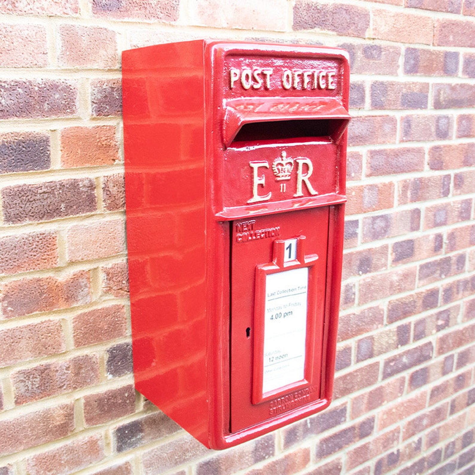 Wall Mounted Red ER Royal Mail Cast Iron Post Box | Etsy