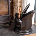 Traditional Coal Bucket and Shovel Set Black