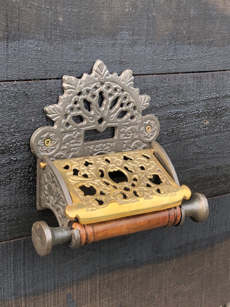Victorian Vintage Toilet Roll Holder With Lid Etsy
