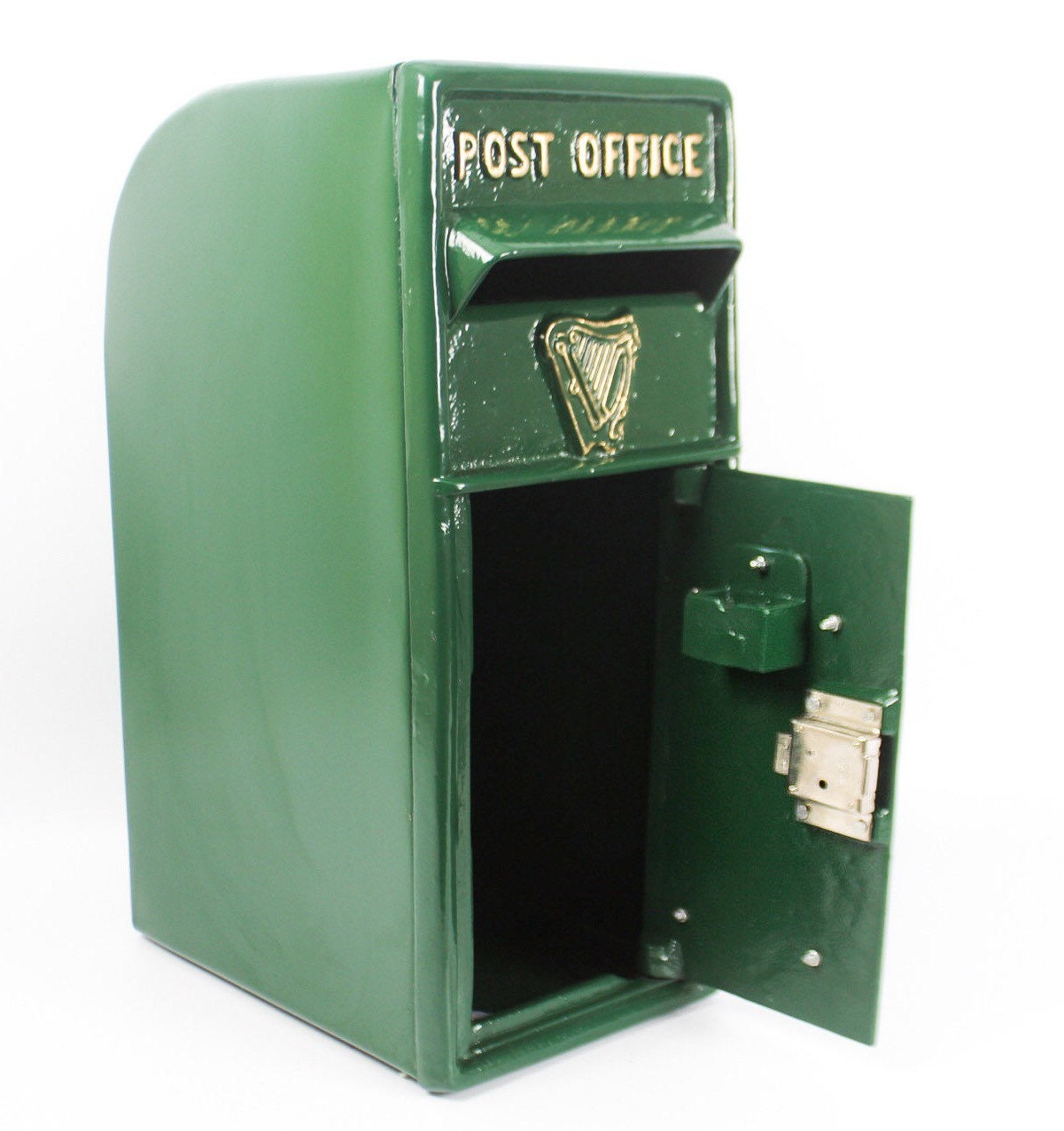 Post Box Irish Shamrock Green Cast Iron Pillar Wall Mounted Etsy