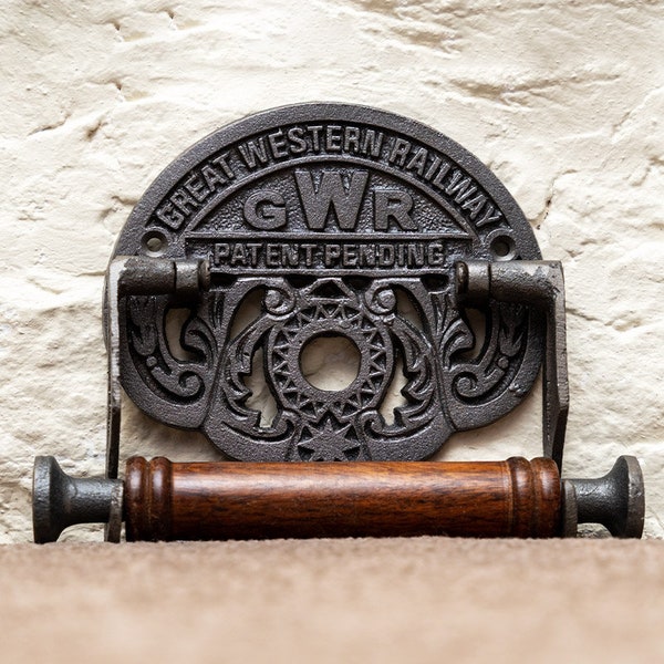 Rustic Victorian St Pancras and GWR Toilet Roll Holder