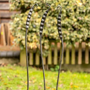 Hand Forged Flower and Plant Supports  Set of Three