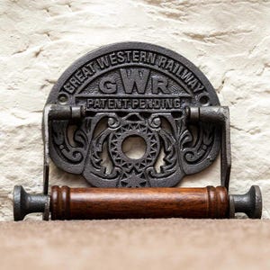 Rustic Victorian St Pancras and GWR Toilet Roll Holder
