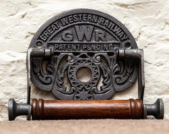 Rustic Victorian St Pancras and GWR Toilet Roll Holder