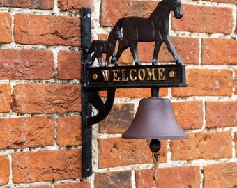 Rustic Horse Outdoor Garden Bell