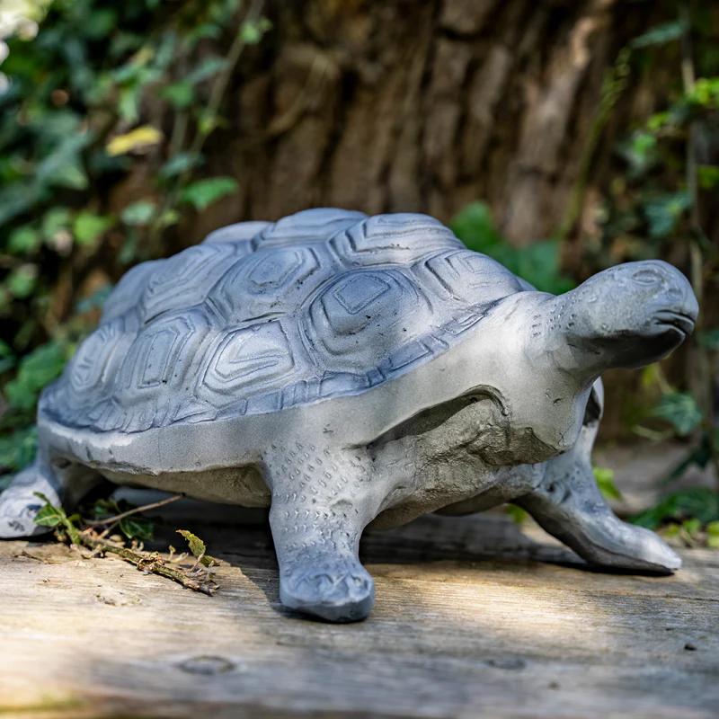 Decorazione Da Giardino A Forma Di Tartaruga - Statua In Resina 30x14x22 Cm, Colore Marrone, Resistente Agli Agenti Atmosferici, Per Esterni, Cortile E Patio