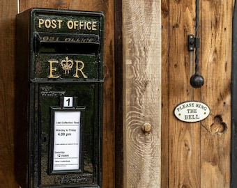 Black ER Letterbox Wall Mounted British Post Box