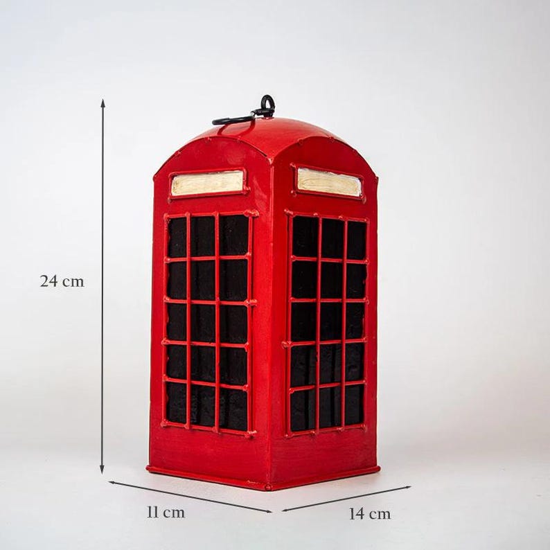 British Telephone Box Birdhouse Back